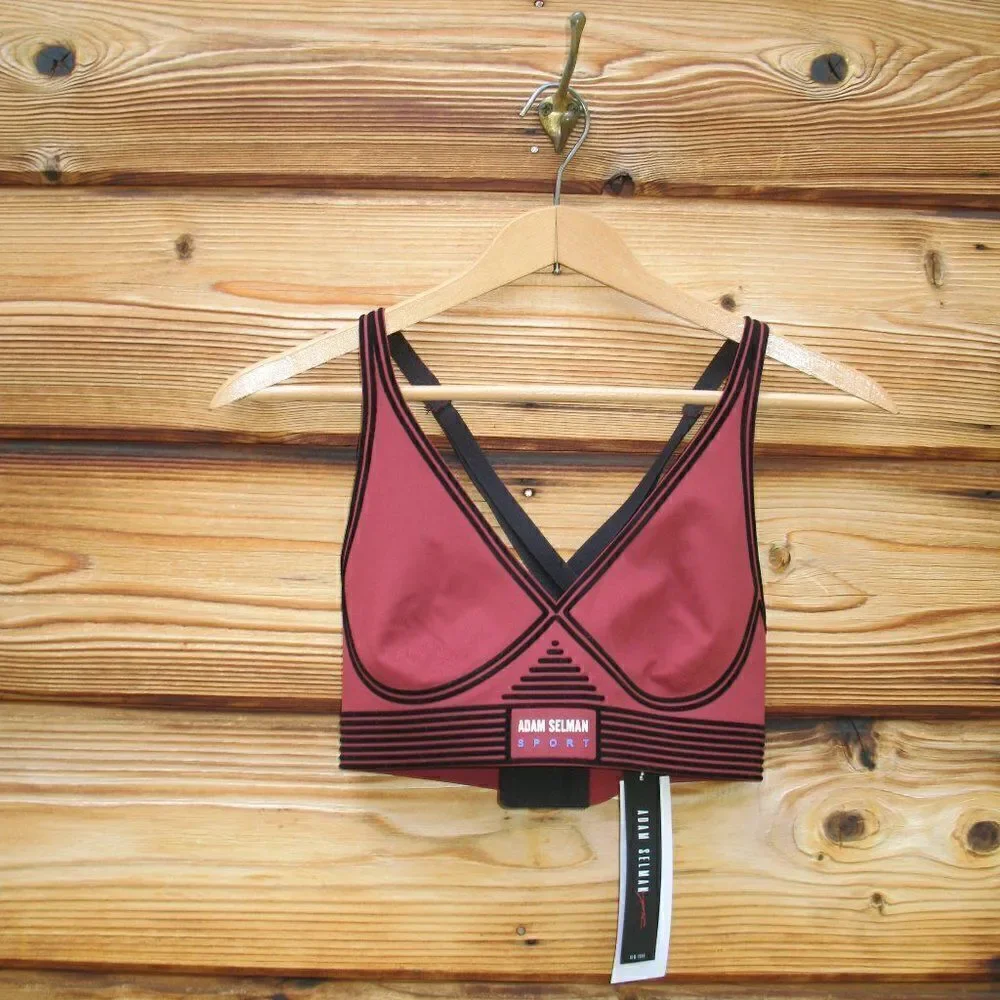 NWT Adam Selman Sport V Neck Bra Revolve